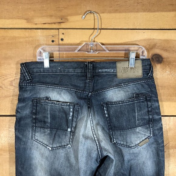PRPS Fury Button Fly Jeans Mens Size 33x31 Distressed Faded Denim Ripped - Picture 11 of 14